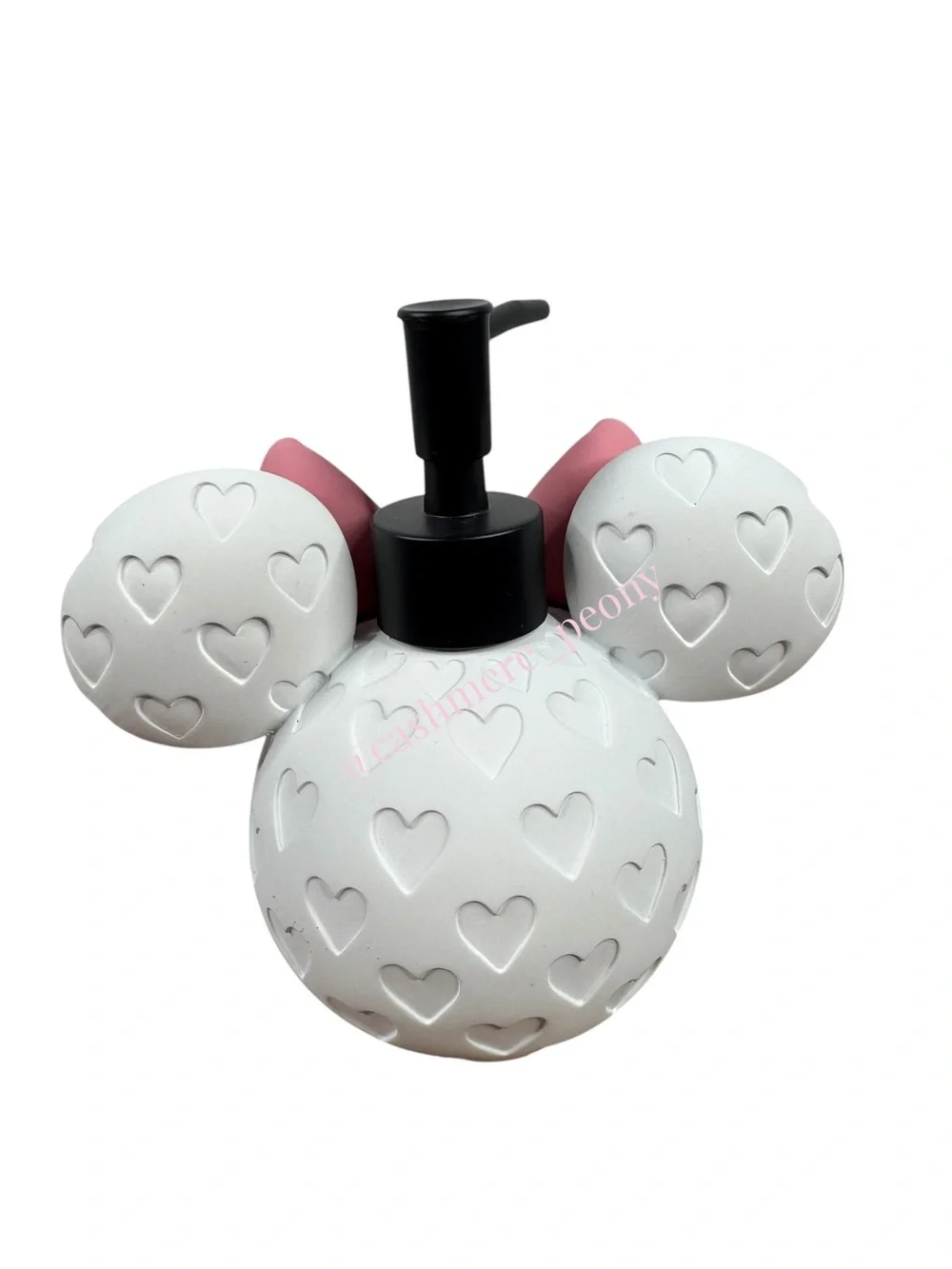 Disney Minnie Mouse White Heart & Pink Bow Soap or Lotion Pump Dispenser